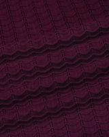 Ozone Maroon Knitted Cotton Polo T-Shirt