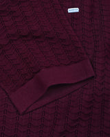 Ozone Maroon Knitted Cotton Polo T-Shirt