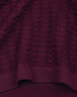 Ozone Maroon Knitted Cotton Polo T-Shirt