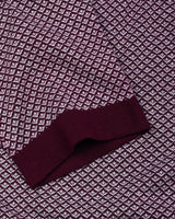 Formin Wine Purple Knitted Cotton Polo T-Shirt