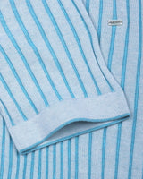 Febal SkyBlue Knitted Cotton Polo T-Shirt