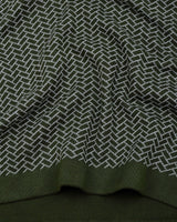 Loomiza Green with White Knitted Cotton Polo T-Shirt