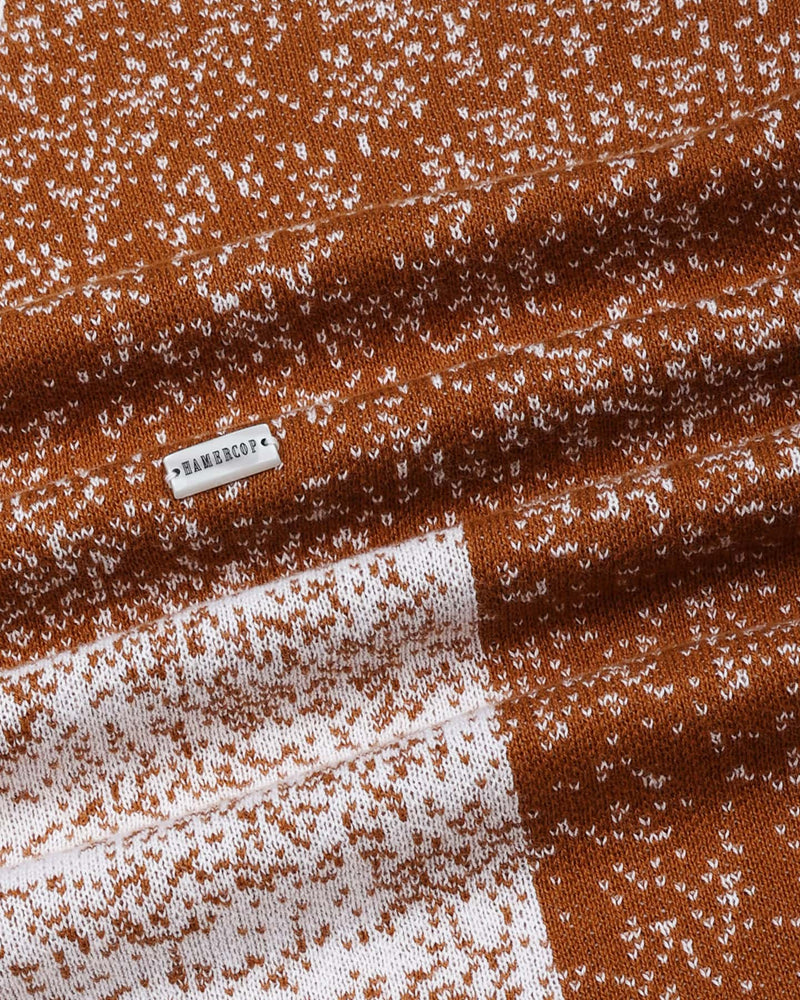 Bloom Mustard Brown With White Knitted Cotton T-Shirt