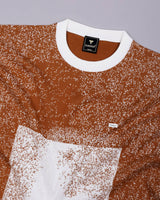 Bloom Mustard Brown With White Knitted Cotton T-Shirt