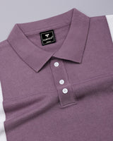 Ashton Onion Pink With White Knitted Cotton Polo T-Shirt