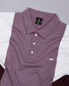 Ashton Onion Pink With White Knitted Cotton Polo T-Shirt