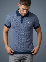 Formin Blue Knitted Cotton Polo T-Shirt