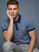 Formin Blue Knitted Cotton Polo T-Shirt