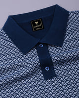 Formin Blue Knitted Cotton Polo T-Shirt