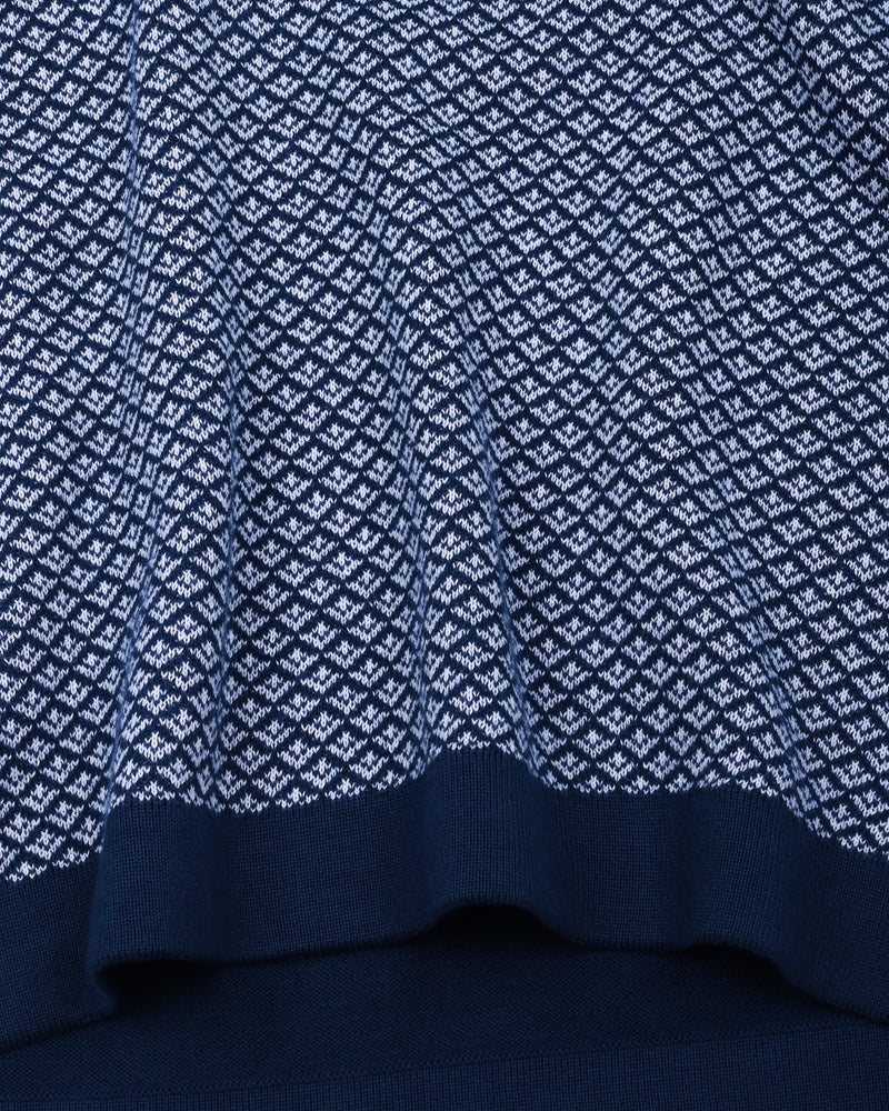 Formin Blue Knitted Cotton Polo T-Shirt