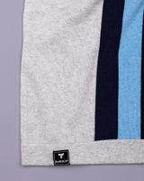 Kelvin Ivory Cream Melange Knitted Zipper Polo Designer T-Shirt