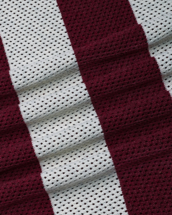 Jiron Maroon Knitted Cotton Zipper Polo T-Shirt