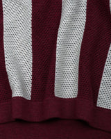 Jiron Maroon Knitted Cotton Zipper Polo T-Shirt