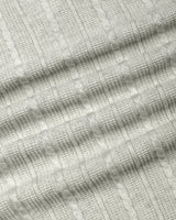 Venosa Cream Knitted Cotton Zipper Polo T-Shirt