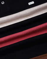 Mistral Black Multicolor Stripe Knitted Cotton Polo T-Shirt