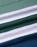 Mistral Blue Multicolor Stripe Knitted Cotton Polo T-Shirt