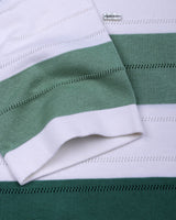 Mistral Blue Multicolor Stripe Knitted Cotton Polo T-Shirt