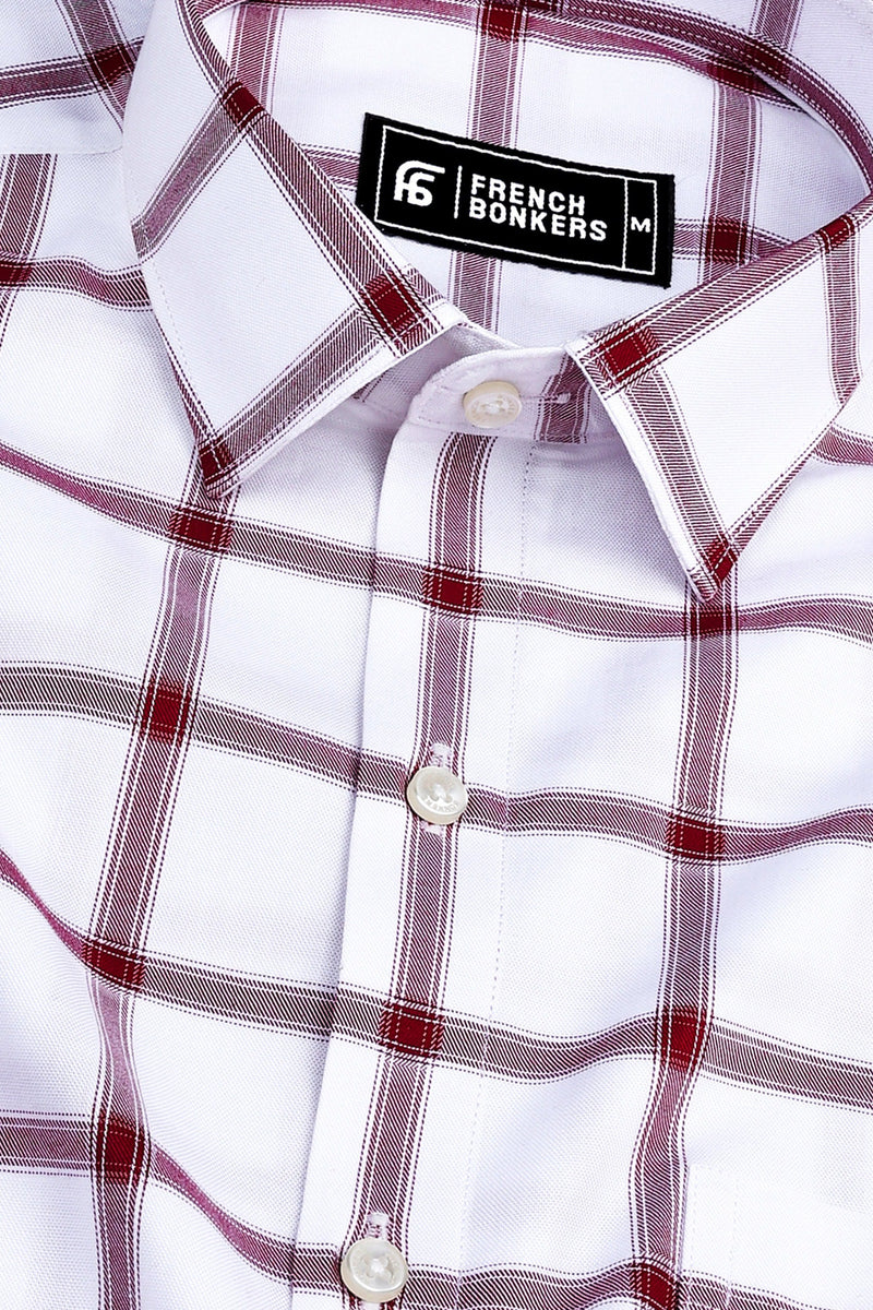White with red windowpane check shirt – Hamercop