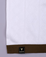 Weflon White Knitted Cotton Polo T-Shirt