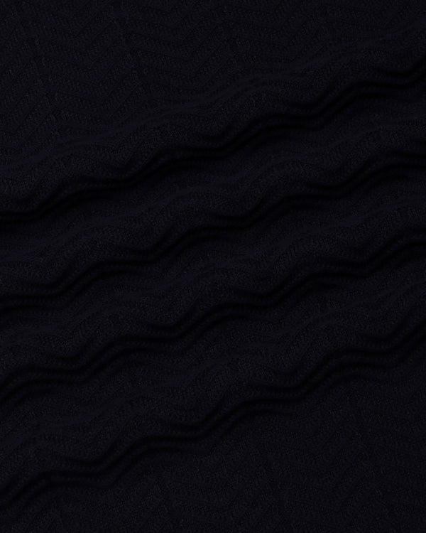 Turtle Black Knitted Cotton Polo T-Shirt