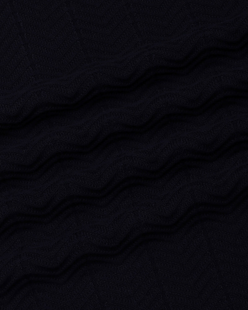 Turtle Black Knitted Cotton Polo T-Shirt