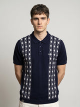 Jimra NavyBlue Knitted Cotton Designer Polo T-Shirt