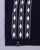 Jimra NavyBlue Knitted Cotton Designer Polo T-Shirt