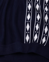 Jimra NavyBlue Knitted Cotton Designer Polo T-Shirt