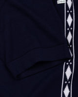 Jimra NavyBlue Knitted Cotton Designer Polo T-Shirt