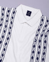 Jimra White Knitted Cotton Designer Polo T-Shirt