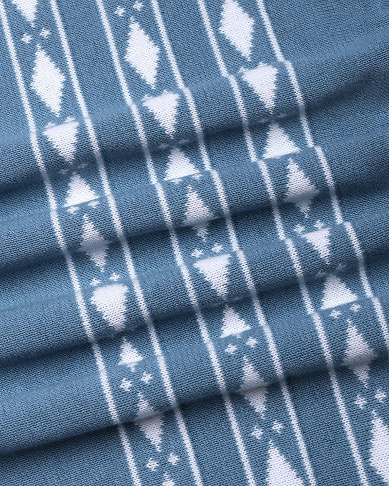 Jimra Dusty Blue Knitted Cotton Designer Polo T-Shirt