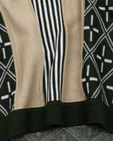 Pixin Green With Cream Knitted Cotton T-Shirt