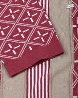 Pixin Dusty Pink With Cream Knitted Cotton T-Shirt