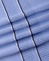 Blozen SkyBlue Knitted Cotton Polo T-Shirt