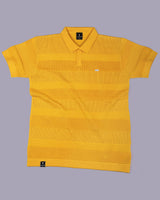 Venus Yellow Knitted Cotton Polo T-Shirt