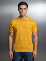 Venus Yellow Knitted Cotton Polo T-Shirt