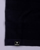Venus Black Knitted Cotton Polo T-Shirt