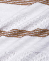 Zupiter White With Cream Knitted Cotton Polo T-Shirt