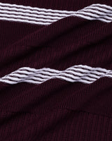 Zupiter Wine Maroon With White Knitted Cotton Polo T-Shirt