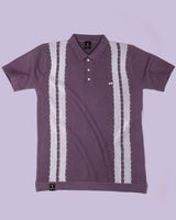 Unix Onion Pink With White Knitted Cotton Polo T-Shirt