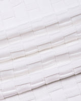 Flamora White Knitted Cotton Polo T-Shirt