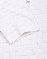 Flamora White Knitted Cotton Polo T-Shirt