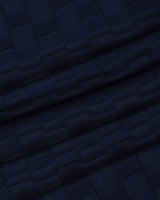 Flamora NavyBlue Knitted Cotton Polo T-Shirt