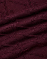 Roseate Wine purple Knitted Cotton T-Shirt