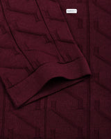 Roseate Wine purple Knitted Cotton T-Shirt