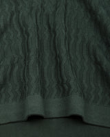 Conure Teal Green Knitted Cotton Polo T-Shirt