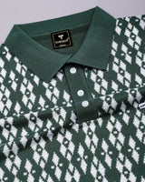Costa Pistachio Green Knitted Cotton Polo T-Shirt