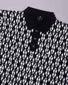 Costa Black Knitted Cotton Polo T-Shirt