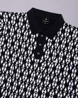 Costa Black Knitted Cotton Polo T-Shirt