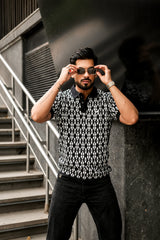 Costa Black Knitted Cotton Polo T-Shirt